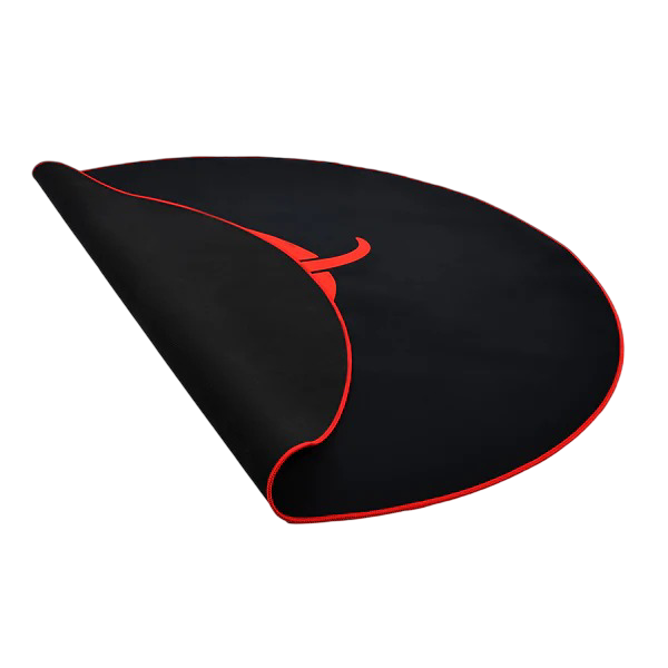 Arozzi Zona Round Floor Pad Black and Red - AZ-ZONA-PAD-BR