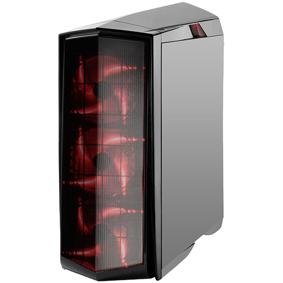 SilverStone PM01BR-W Primera ATX Mid Tower PC Case Black With Red LED - SST-PM01BR-W