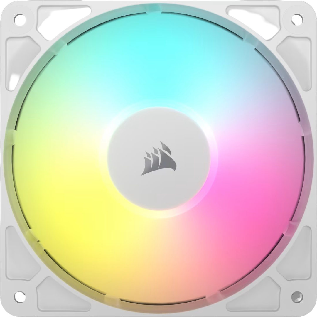 Corsair RS120 ARGB 120mm PWM Fan Single Pack - White - 840006684169