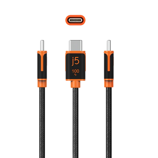J5 Create USB-C 100W Sync & Charge Cable - JUCX25L18. Interface: USB-C. Transfer speed: 480Mbps - 4712795086676