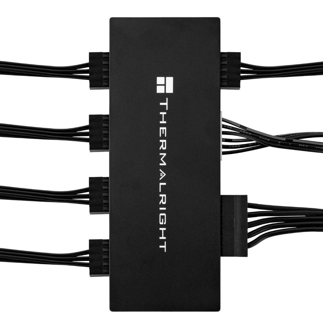 Thermalright Interal USB 2.0 Hub X5 SATA Powered Magnetic Mount Black - 814256021647