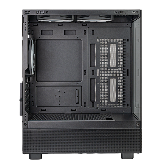 SilverStone LD04-B-ARGB Lucid Series Panoramic Tempered Glass Micro ATX Case - Black - SST-LD04-B-ARGB
