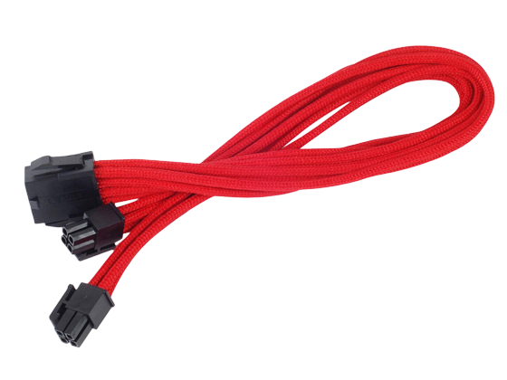 SilverStone  PP07-EPS8R Extension Power Supply Cable with 1 x 8-Pin to EPS12V 8-Pin Connector - Red - SST-PP07-EPS8R