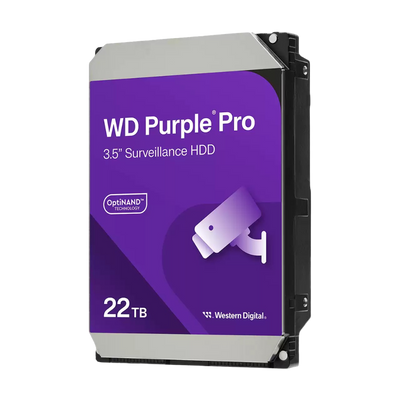 WD Purple Pro 3.5" 22TB Surveillance HDD 512MB 7200RPM SATA - WD221PURP