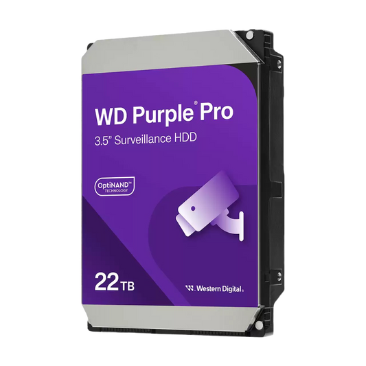 WD Purple Pro 3.5" 22TB Surveillance HDD 512MB 7200RPM SATA - WD221PURP