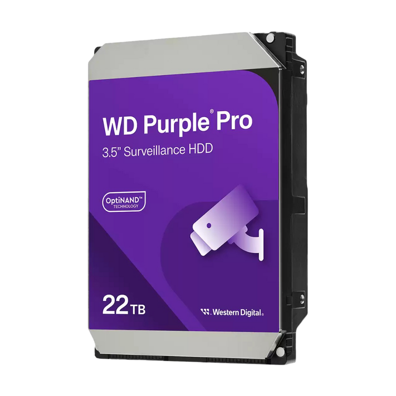 WD Purple Pro 3.5" 22TB Surveillance HDD 512MB 7200RPM SATA - WD221PURP