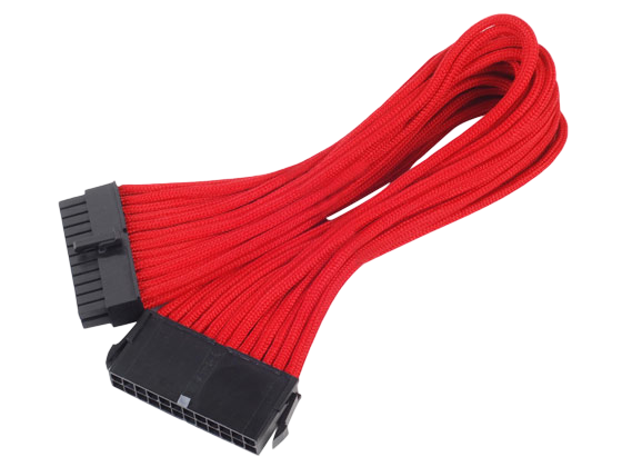 SilverStone PP07-MBR Motherboard 24Pin to 24Pin Sleeved Power Extension Cable - Red - SST-PP07-MBR