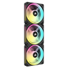 Corsair iCUE LINK QX120 RGB 120mm Magnetic Dome RGB Fan Starter Kit Triple Pack - Black -  840006697947