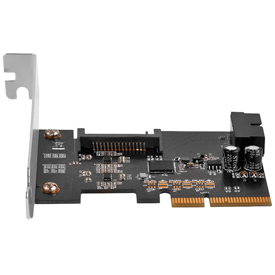 SilverStone ECU04-E USB 3.1 Gen2 PCIe Card with Internal 19pin Connector and Pericom Redriver - SST-ECU04-E