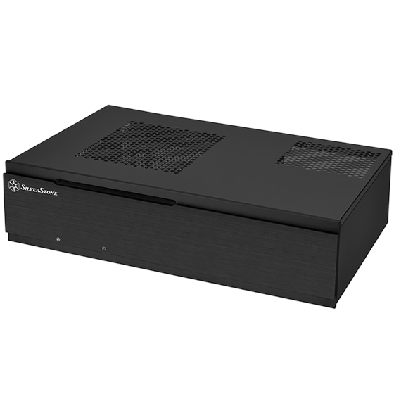 SilverStone ML06-E Milo Slim Mini-ITX Media Center HTPC Case Black - SST-ML06B-E
