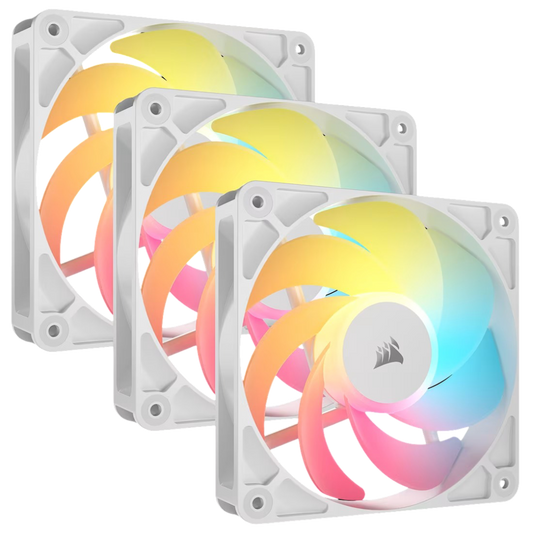 Corsair RS120-R ARGB 120mm PWM Reverse Fans Triple Pack - White - 840440494676