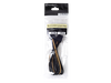 SilverStone PP07-PCIBG Sleeved Extension Power Supply Cable with 1 x 8-pin PCIe to 8-pin PCIe Connector - Black Gold - SST-PP07-PCIBG
