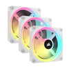 Corsair iCUE LINK QX120 RGB 120mm Magnetic Dome RGB Fan Starter Kit Triple Pack - White - 840006697985