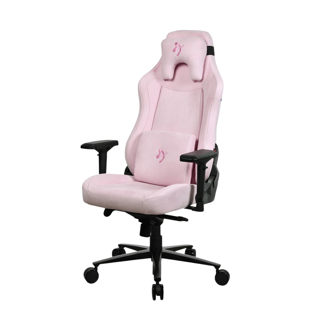 Arozzi Vernazza Supersoft Fabric Gaming Chair - Pink - VERNAZZA-SPSF-PNK
