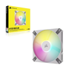 Corsair iCUE AF120 RGB SLIM 120mm PWM Fluid Dynamic RGB Fan Single Pack - White - 840006693765