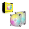 Corsair iCUE AF120 RGB SLIM 120mm PWM Fluid Dynamic RGB Fan Dual Pack - White - 840006693772