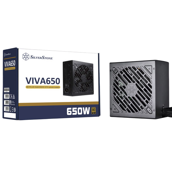SilverStone VA650-G VIVA 650W 80 Plus Gold ATX Power Supply - SST-VA650-G