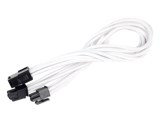 SilverStone PP07-EPS8W Extension Power Supply Cable with 1 x 8-Pin to EPS12V 8-Pin Connector - White - SST-PP07-EPS8W
