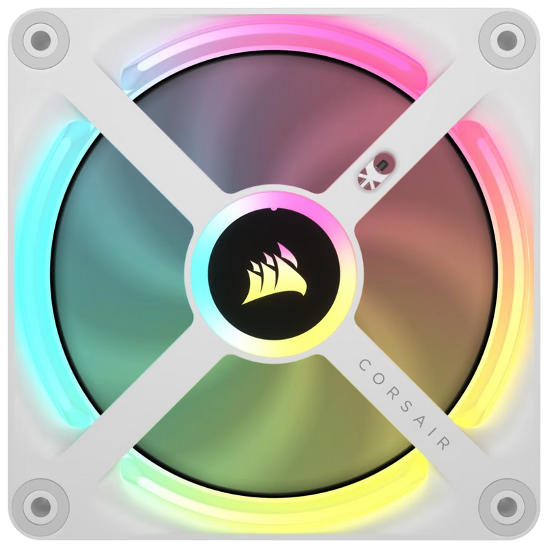 Corsair iCUE LINK QX120 RGB 120mm Magnetic Dome RGB Fan Expansion Kit Single Pack - White - 840006697978