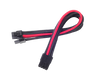 SilverStone PP07-PCIBR Sleeved Extension Power Supply Cable with 1 x 8-pin PCIe to 8-pin PCIe Connector - Black Red - SST-PP07-PCIBR