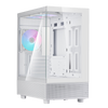 SilverStone LD04-W-ARGB Lucid Series Panoramic Tempered Glass Micro ATX Case - White - SST-LD04-W-ARGB
