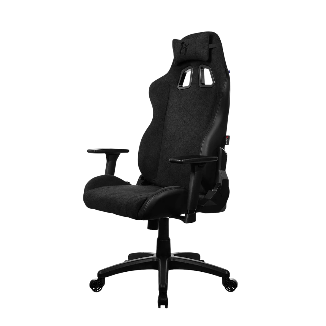 Arozzi Avanti Soft Fabric Gaming Chair - Pure Black - AVANTI-SFB-PBK