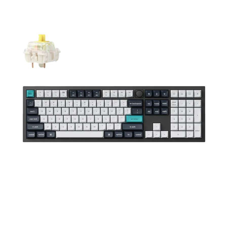 Keychron Q6 Max QMK/VIA Wireless Custom Mechanical Keyboard - Carbon Black - Banana Switches - 4895248865766
