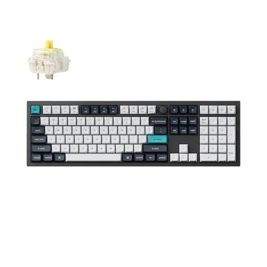 Keychron Q6 Max QMK/VIA Wireless Custom Mechanical Keyboard - Carbon Black - Banana Switches - 4895248865766
