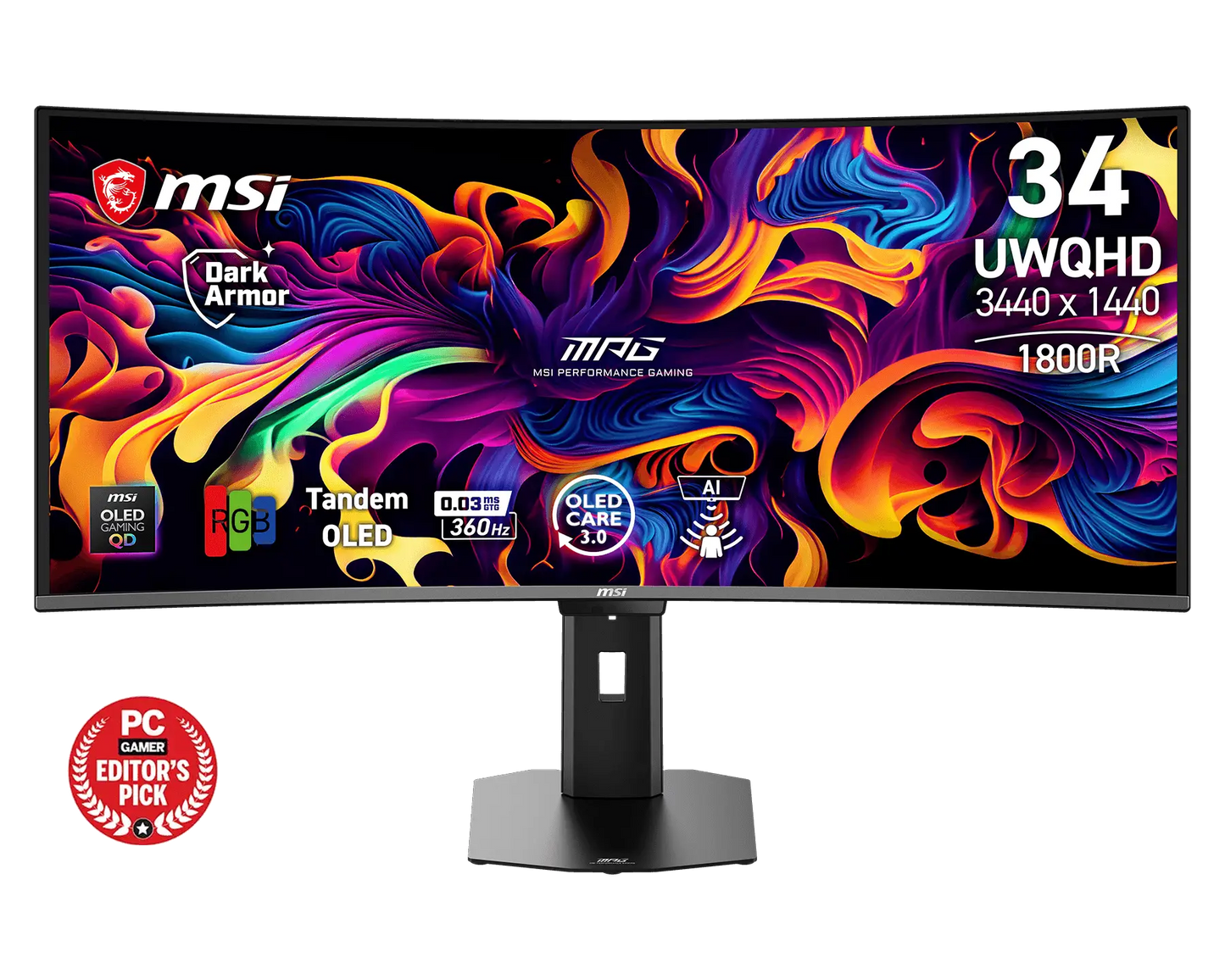 MSI MPG 341CQR QD-OLED X36 OLED Gaming Monitor - MSIMPG341CQRQDOLEDX36