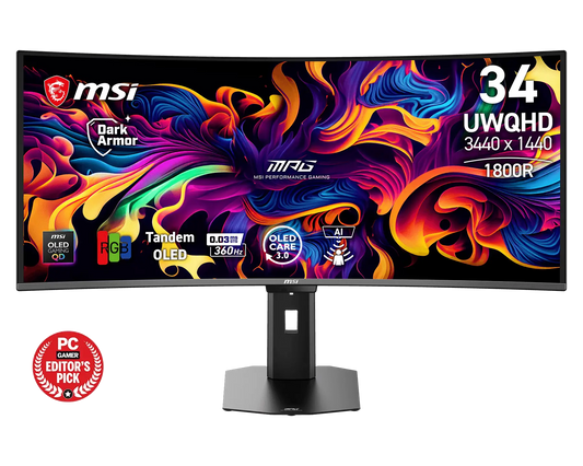 MSI MPG 341CQR QD-OLED X36 OLED Gaming Monitor - MSIMPG341CQRQDOLEDX36