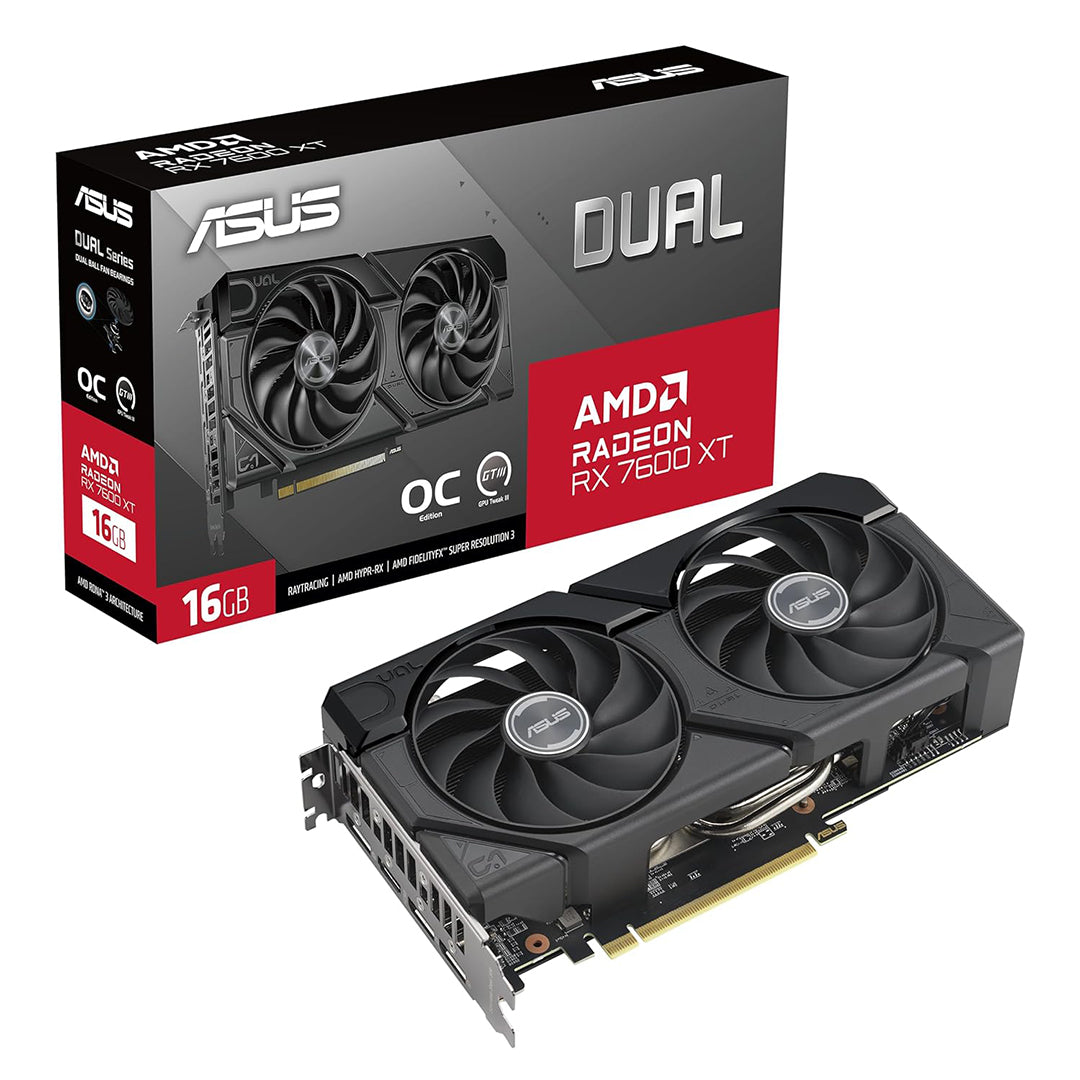 ASUS Dual Radeon RX7600XT OC Edition 16GB GDDR6 GRAPHICS CARD - 197105459212
