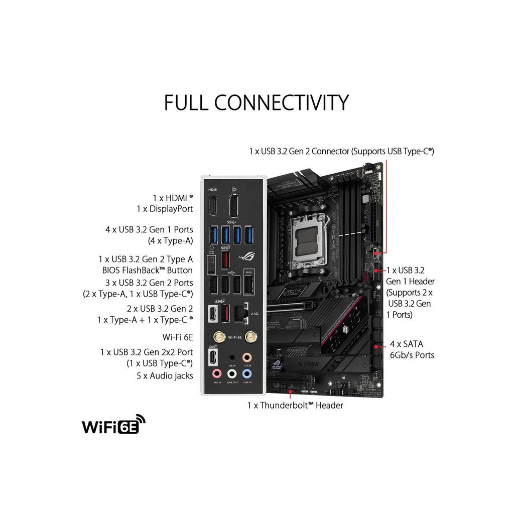 ASUS ROG STRIX B650E-F GAMING WIFI AM5 ATX MOTHERBOARD(3YRS) - 4711081944058