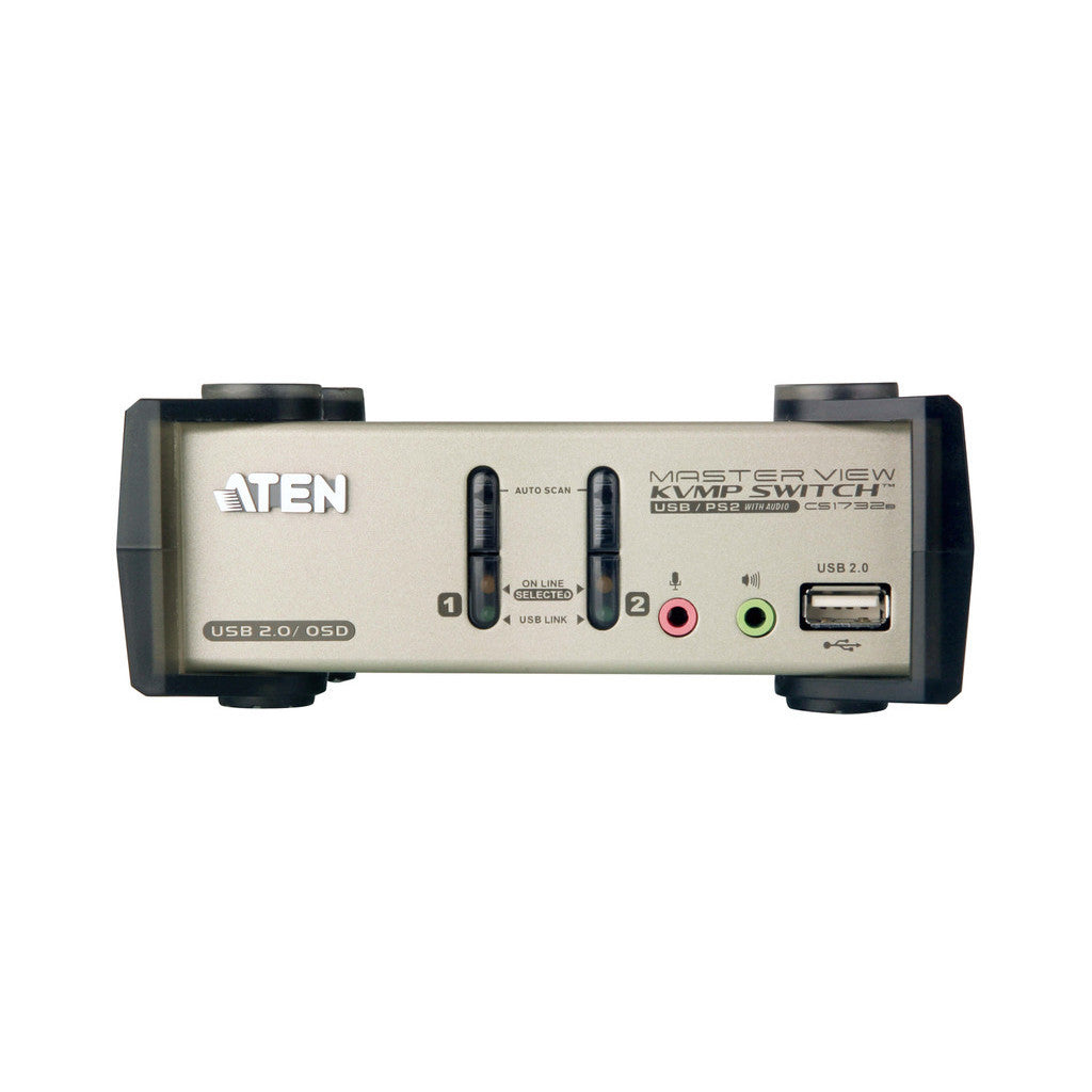 ATEN CS1732B-AT-E 2P PS/2-USB VGA/Audio KVMP Switch W/OSD - 672792112249