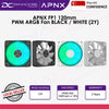 APNX FP1 120mm PWM ARGB Fan BLACK / WHITE (2Y) - 4711099474387,4711099474394