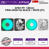 APNX FP1 140mm PWM ARGB Fan BLACK / WHITE (2Y) - 4711099474424,4711099474431