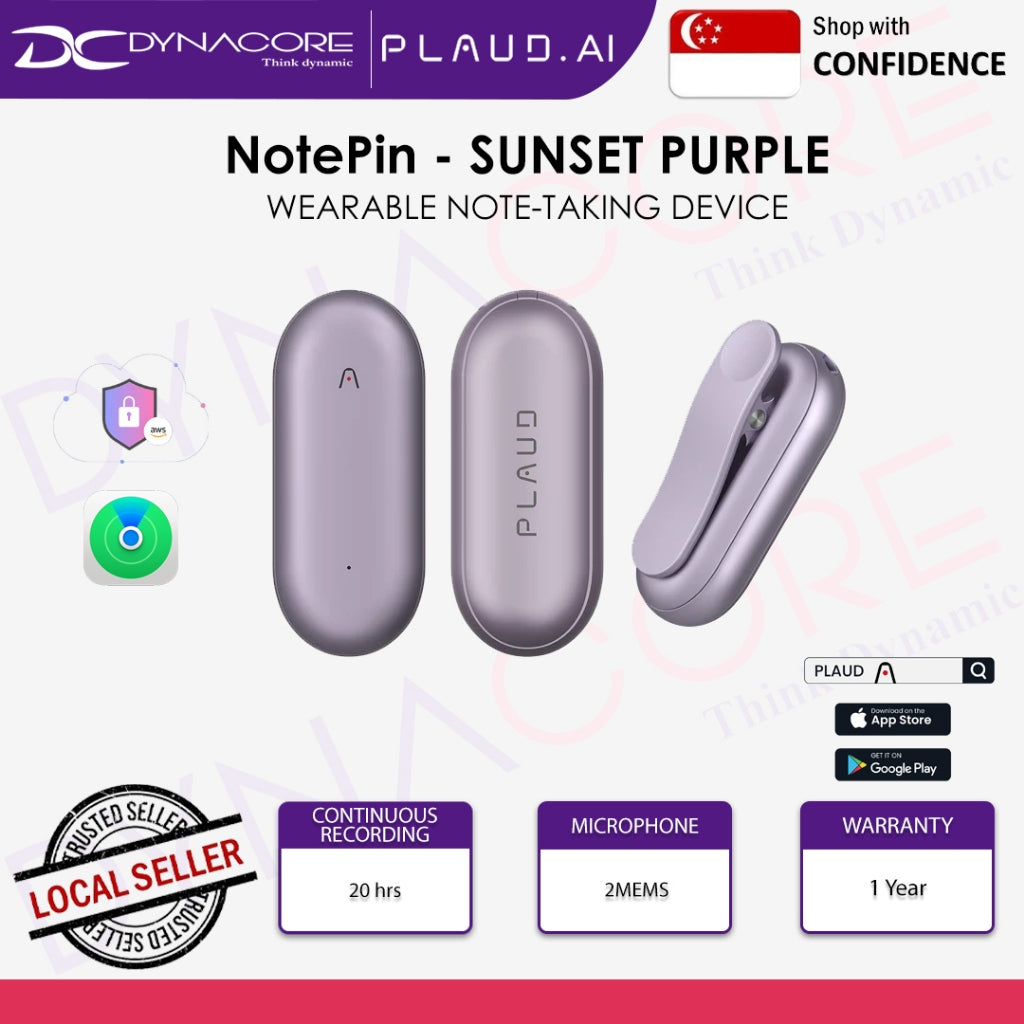 PLAUD NOTEPIN BUNDLE - WEARABLE NOTE-TAKING DEVICE (COSMIC GREY