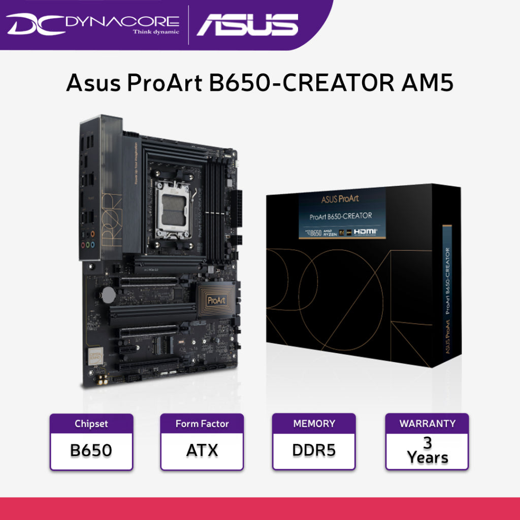 Asus ProArt B650-CREATOR AM5 (LGA 1718) Ryzen 7000 ATX content creator motherboard - 4711081988106