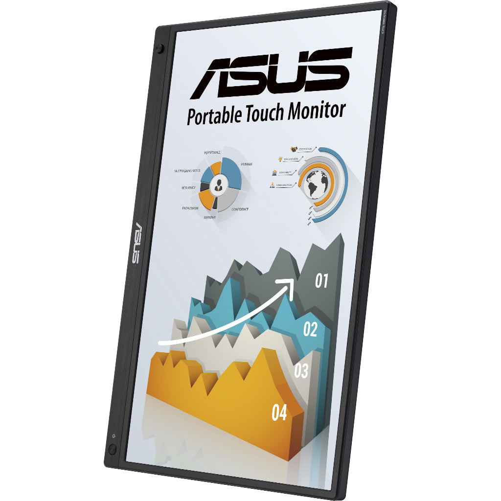 ASUS ZenScreen Touch MB16AMTR Portable Monitor - 16", Full HD, IPS, 10-point touch, Built in Battery, USB-C, Mini HDMI - ASUSMB16AMTR