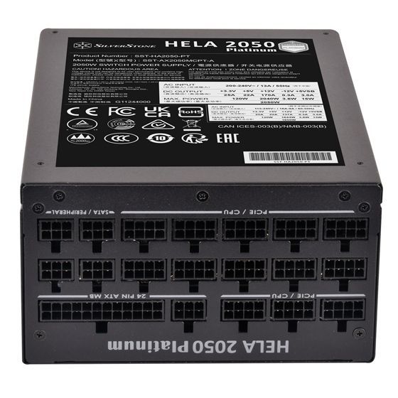 Silverstone HELA 2050 Platinum Cybenetics Platinum Certified 2050W ATX Power Supply - 4710679814674