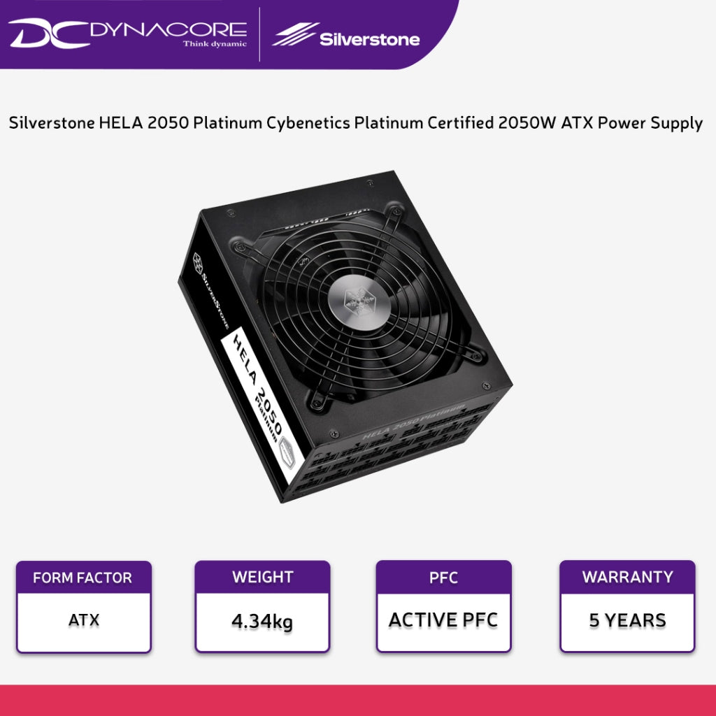 Silverstone HELA 2050 Platinum Cybenetics Platinum Certified 2050W ATX Power Supply - 4710679814674