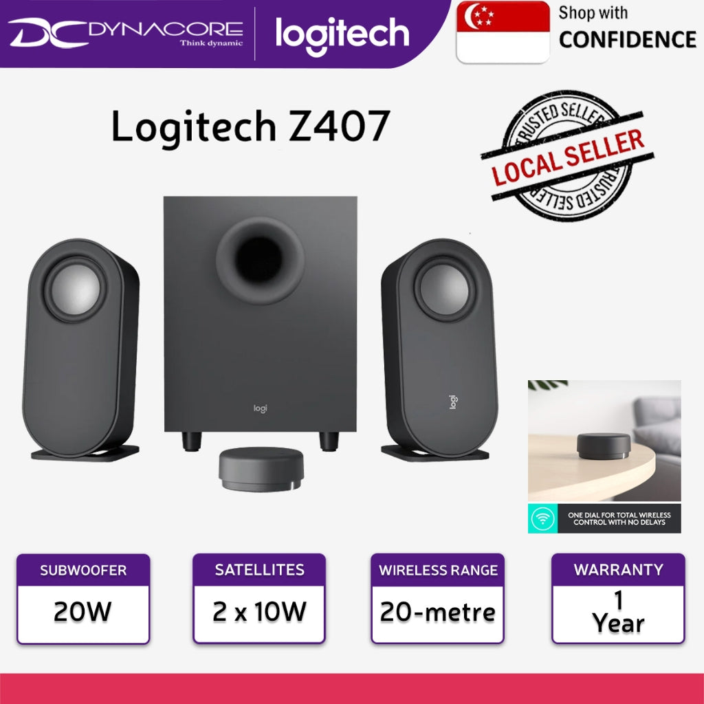 Logitech Z407 Bluetooth 2.1 Speaker with Wireless Control Pod - 097855163257