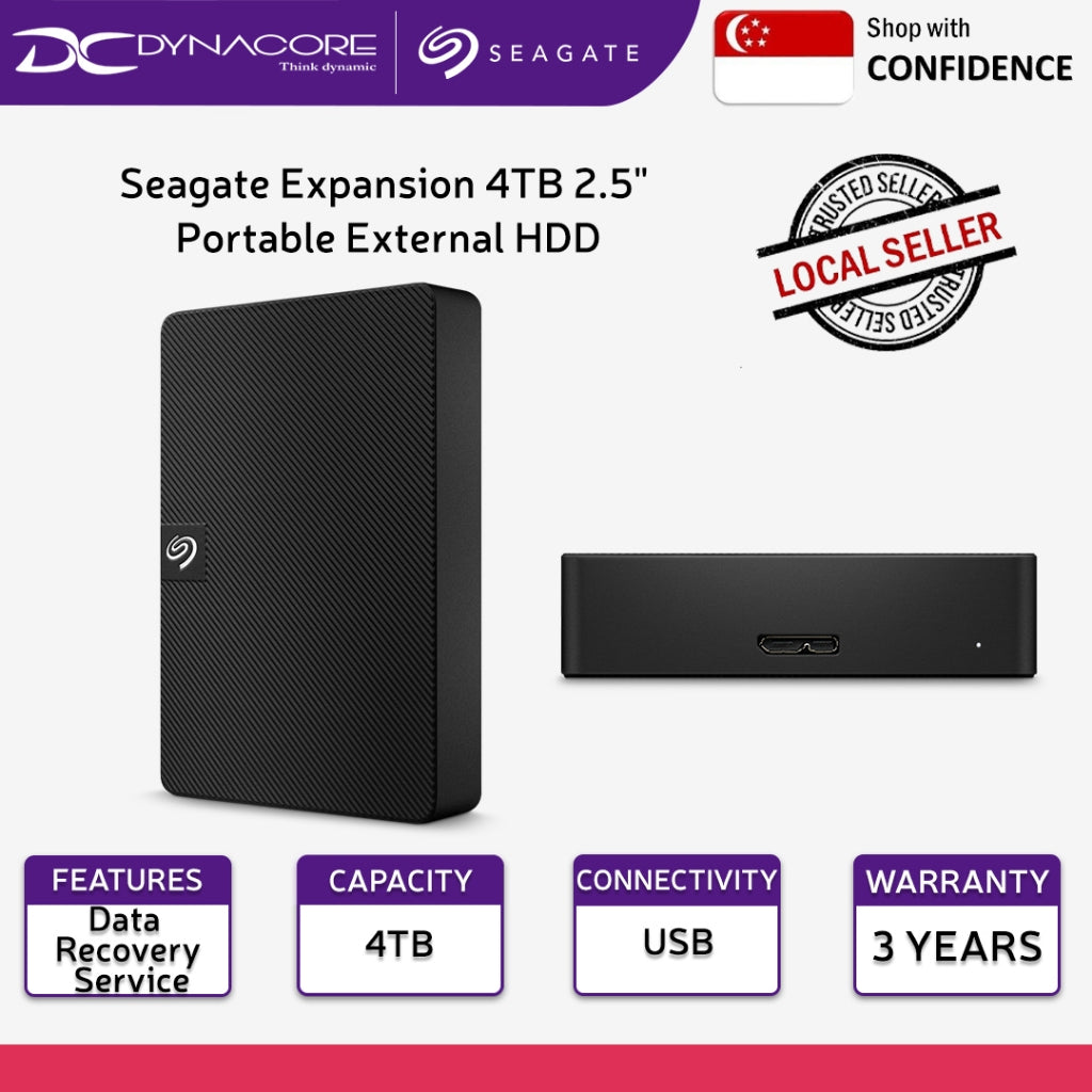 Seagate Expansion 4TB 2.5" Portable External Hard Drive HDD - STKM4000400 - 3660619040254