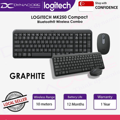 LOGITECH MK250 Compact Bluetooth® Wireless Combo (1Y) - GRAPHITE / OFF-WHITE / ROSE - 097855204660,097855204912,097855204943
