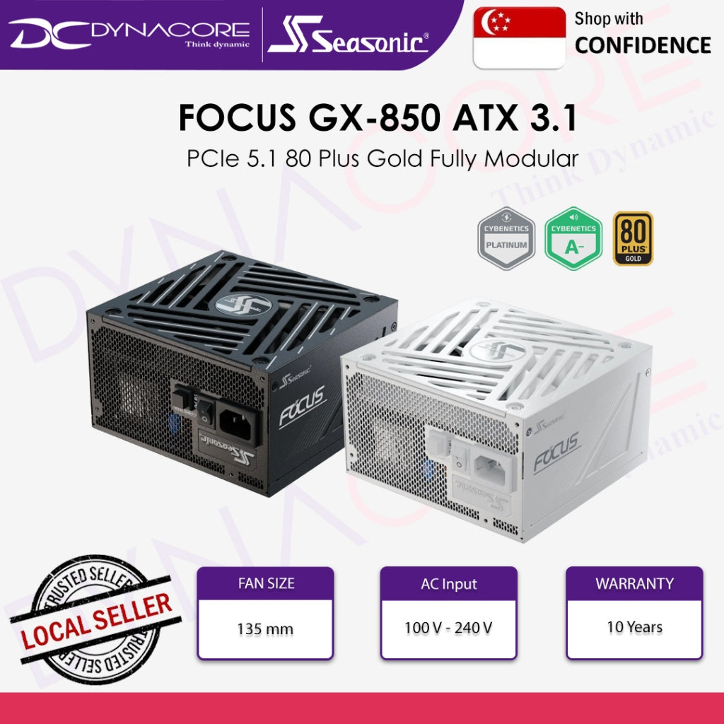 SEASONIC FOCUS GX-850W V4 ATX3.1 PCIe 5.1 80+ GOLD FULL MODULAR PSU - 4711173878438