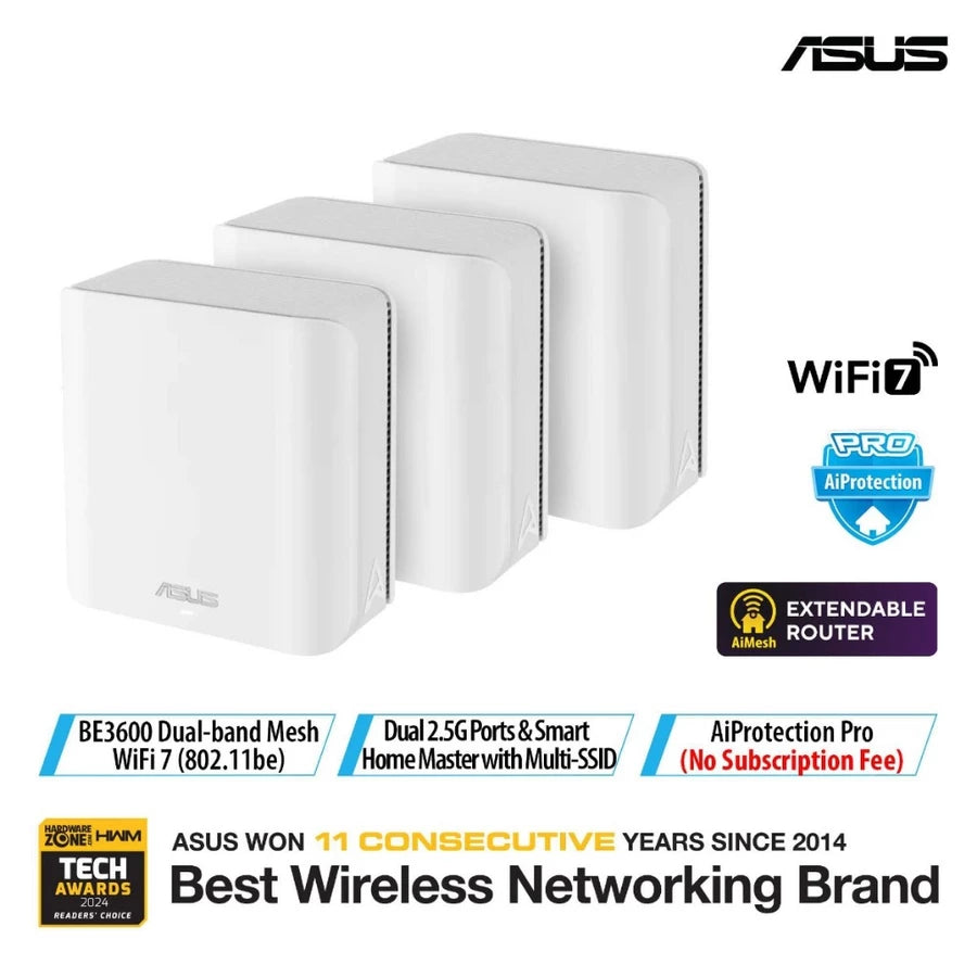 Asus Bd4(w-3-pk) Be3600 Wifi 7 Dual Band Mesh - BD4(W-3-PK)