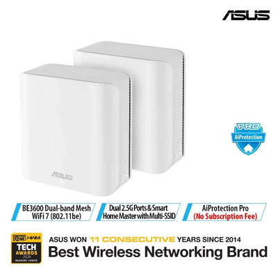 ASUS BD4(W-2-PK) BE3600 WIFI 7 DUAL BAND MESH - BD4(W-2-PK)