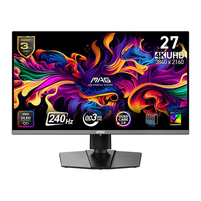 MSI MAG 272UP QD-OLED X24 26.5" UHD 4K 240HZ 0.03MS GAMING MONITOR - BLACK - MSIMAG272UPQD-OLEDX24
