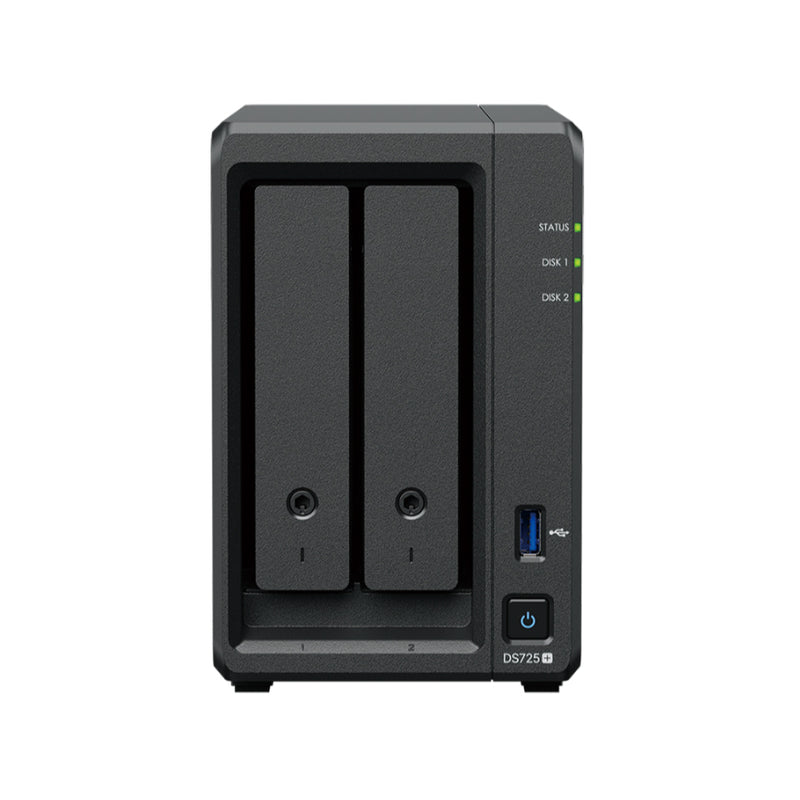 Synology DiskStation DS725+ 2-Bay NAS Enclosure 2.5GbE & 4K Video Support - Without HDD - 4711174726035