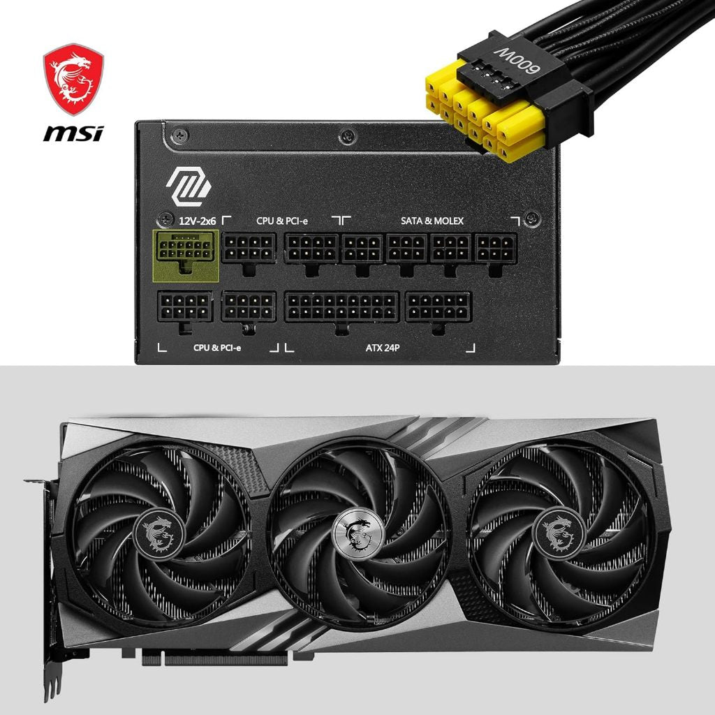 MSI MAG A1000GL 1000W ATX3.1 80+ GOLD FM PCIE 5.1 PSU - 4711377142250