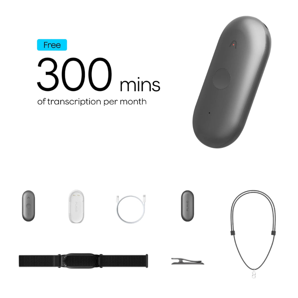 PLAUD NotePin S CPSBK1GXXXXX01 Wearable AI Note Taker Black - 0199284031340